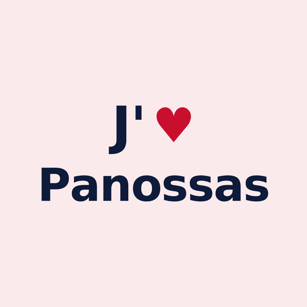 Magnet personnalisé Panossas — design J'aime Panossas