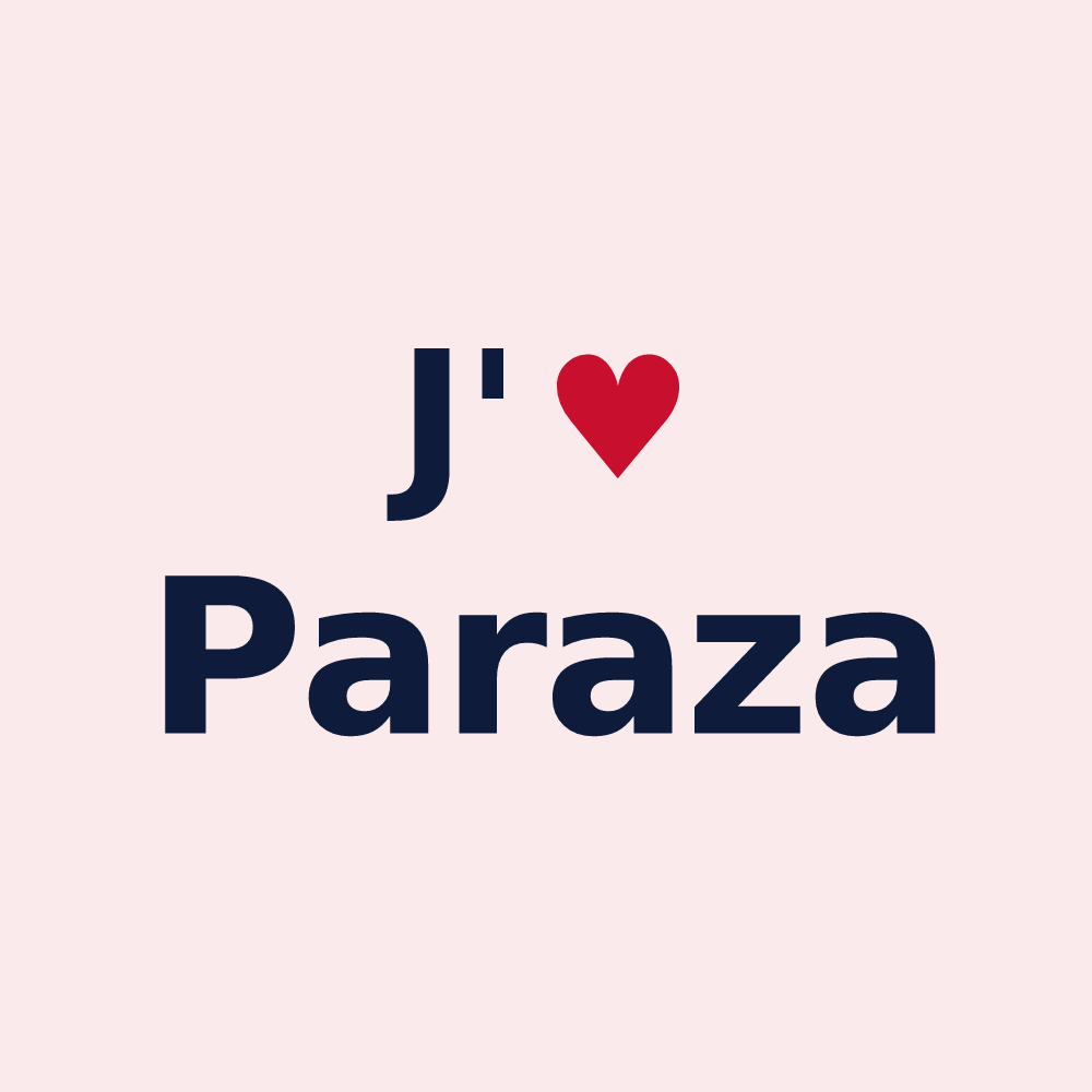 Magnet personnalisé Paraza — design J'aime Paraza