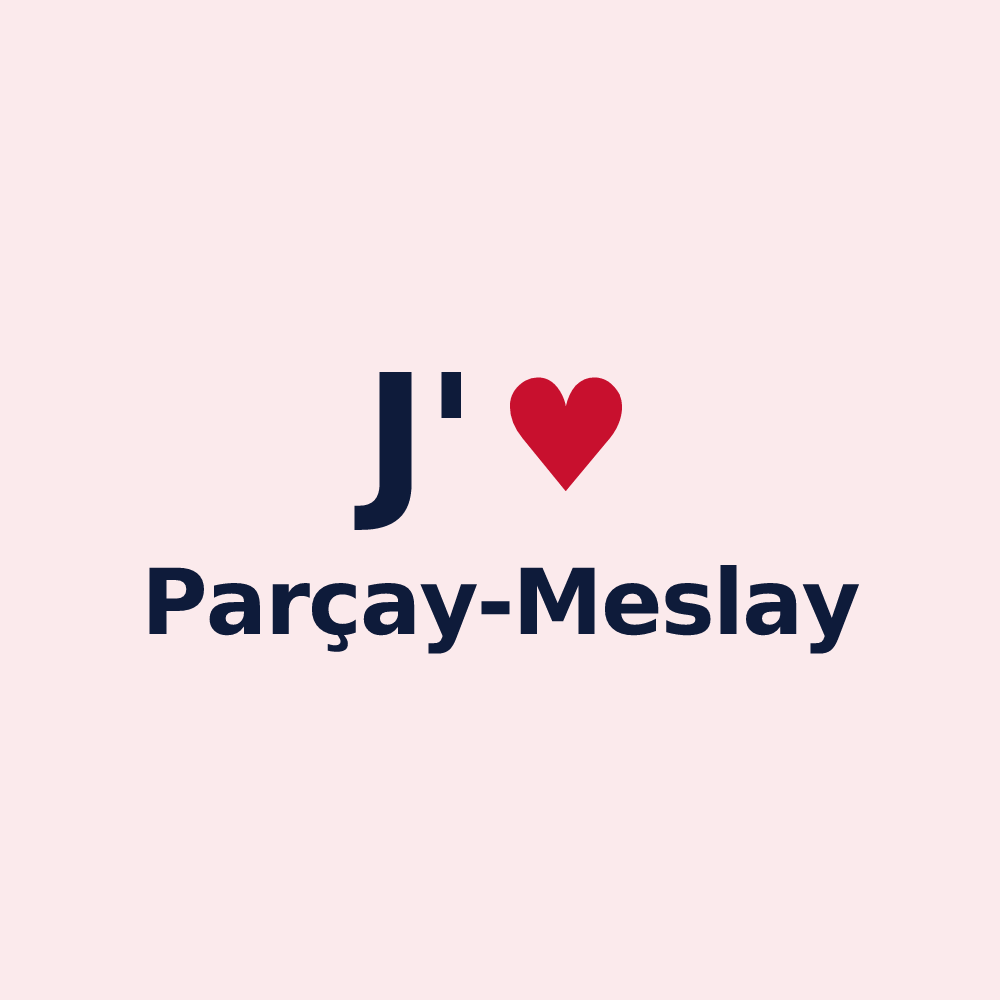 Magnet personnalisé Parçay-Meslay — design « J'aime Parçay-Meslay » imprimé sur le magnet