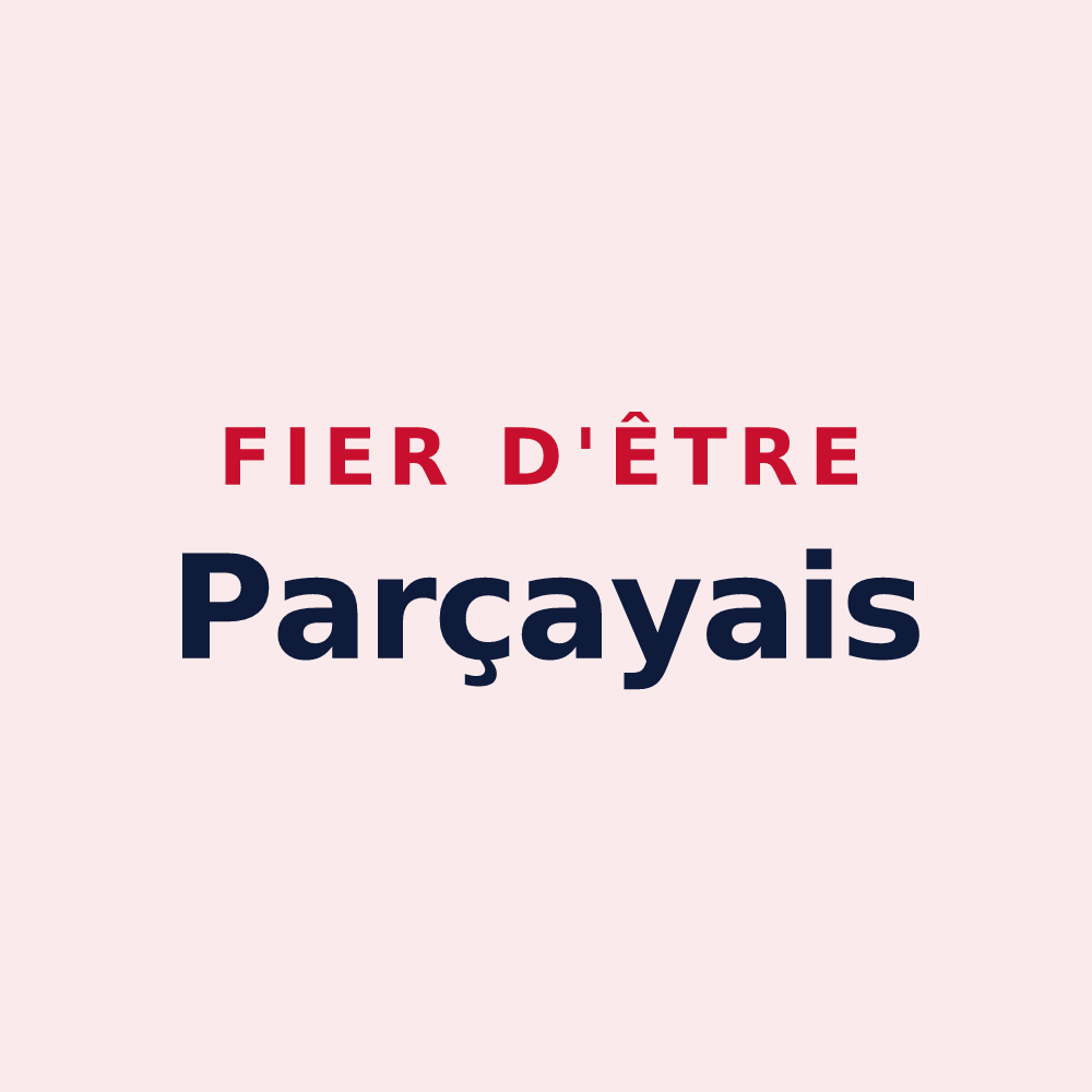 Magnet « Fier d'être Parçayais » — design pour Parçay-sur-Vienne