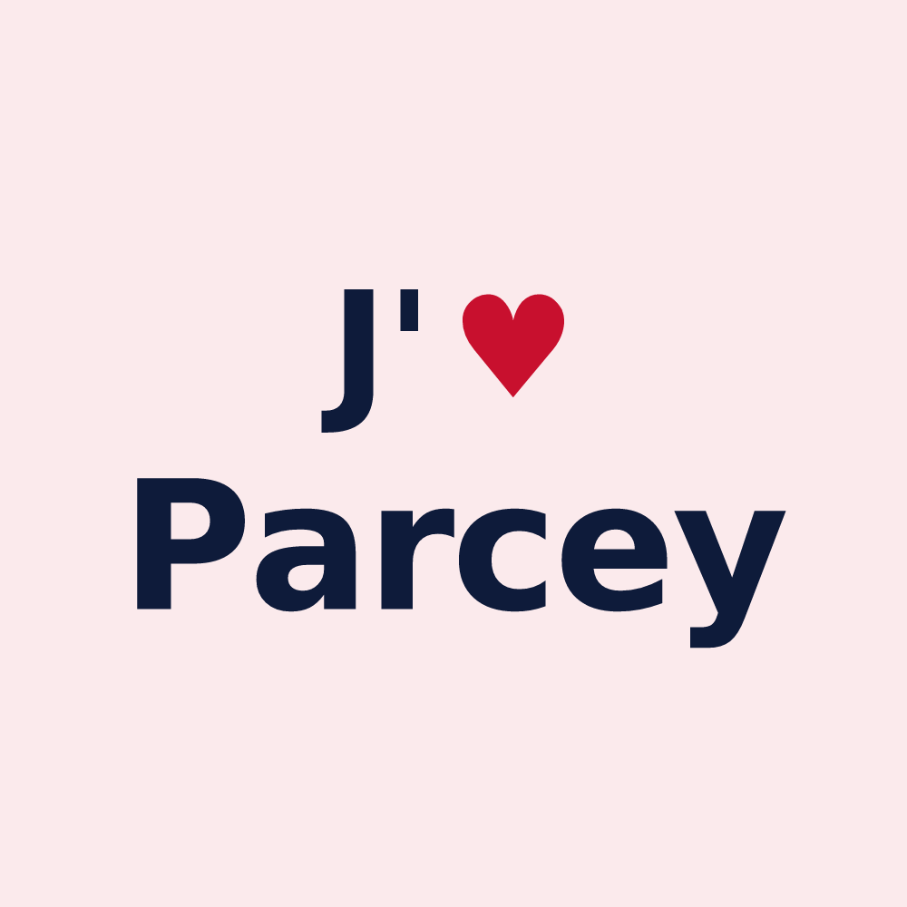 Magnet personnalisé Parcey — design J'aime Parcey