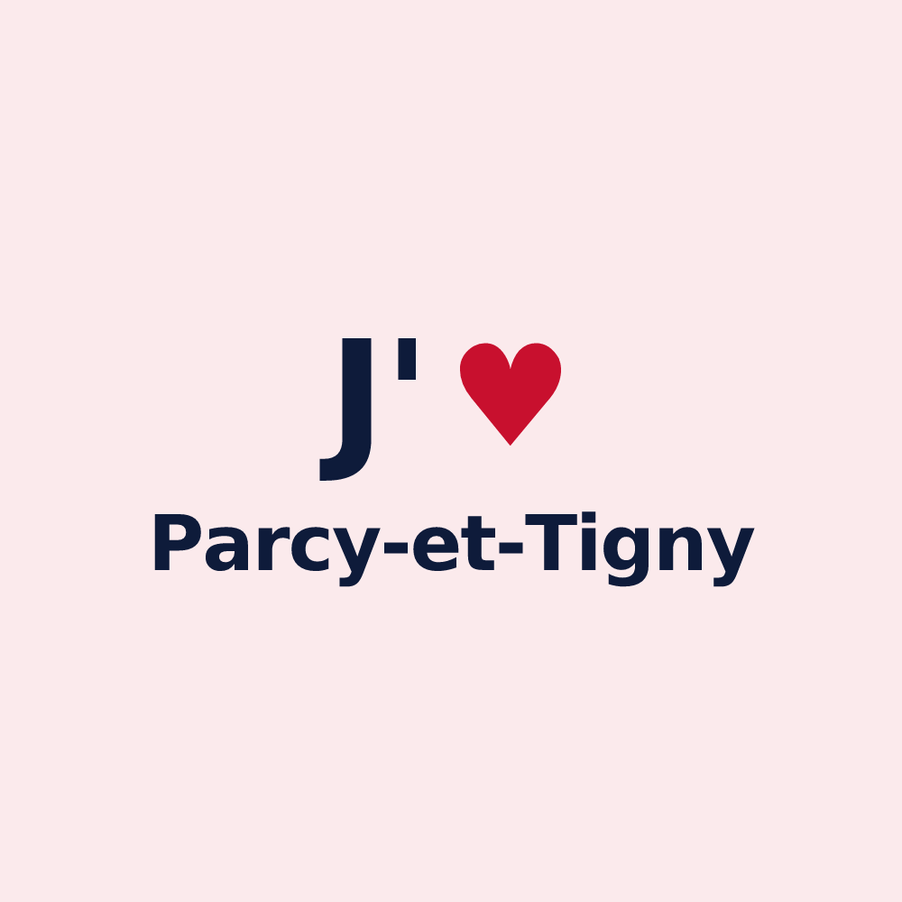 Magnet personnalisé Parcy-et-Tigny — design J'aime Parcy-et-Tigny