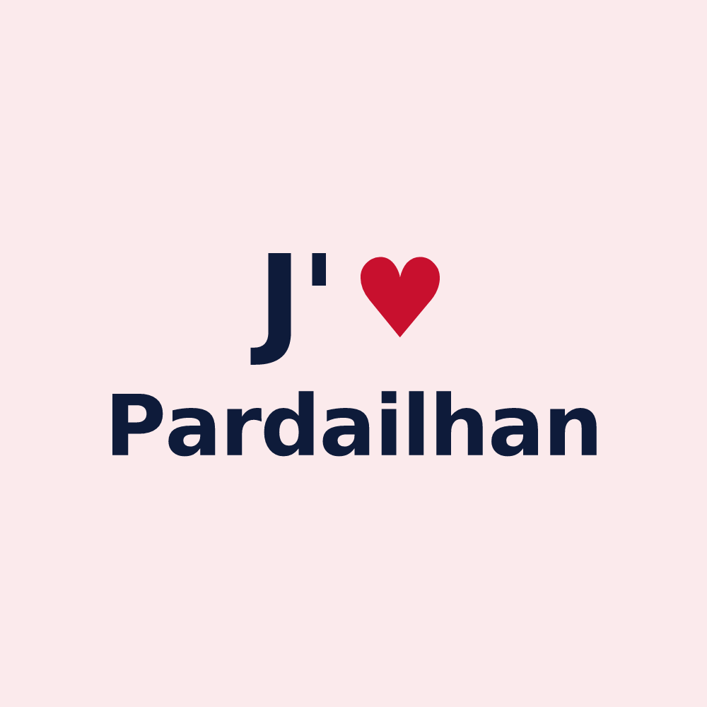 Magnet personnalisé Pardailhan — design J'aime Pardailhan