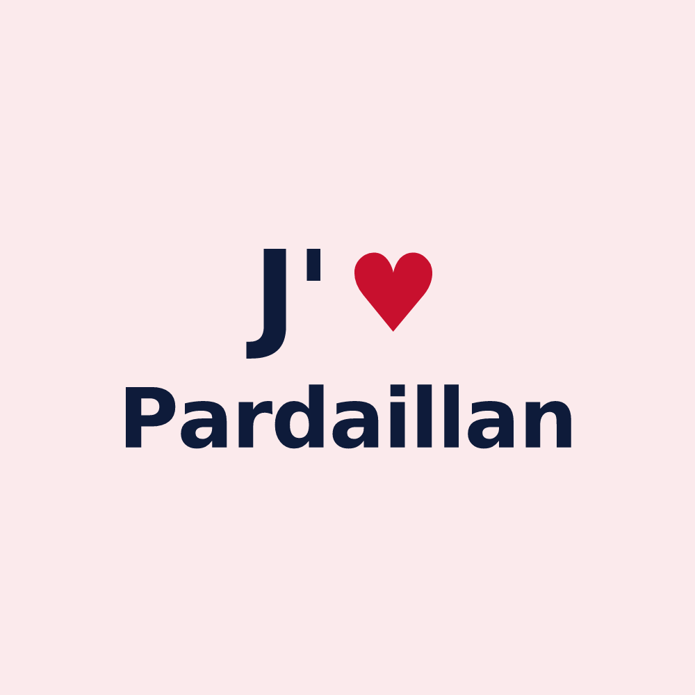 Magnet personnalisé Pardaillan — design « J'aime Pardaillan » imprimé sur le magnet