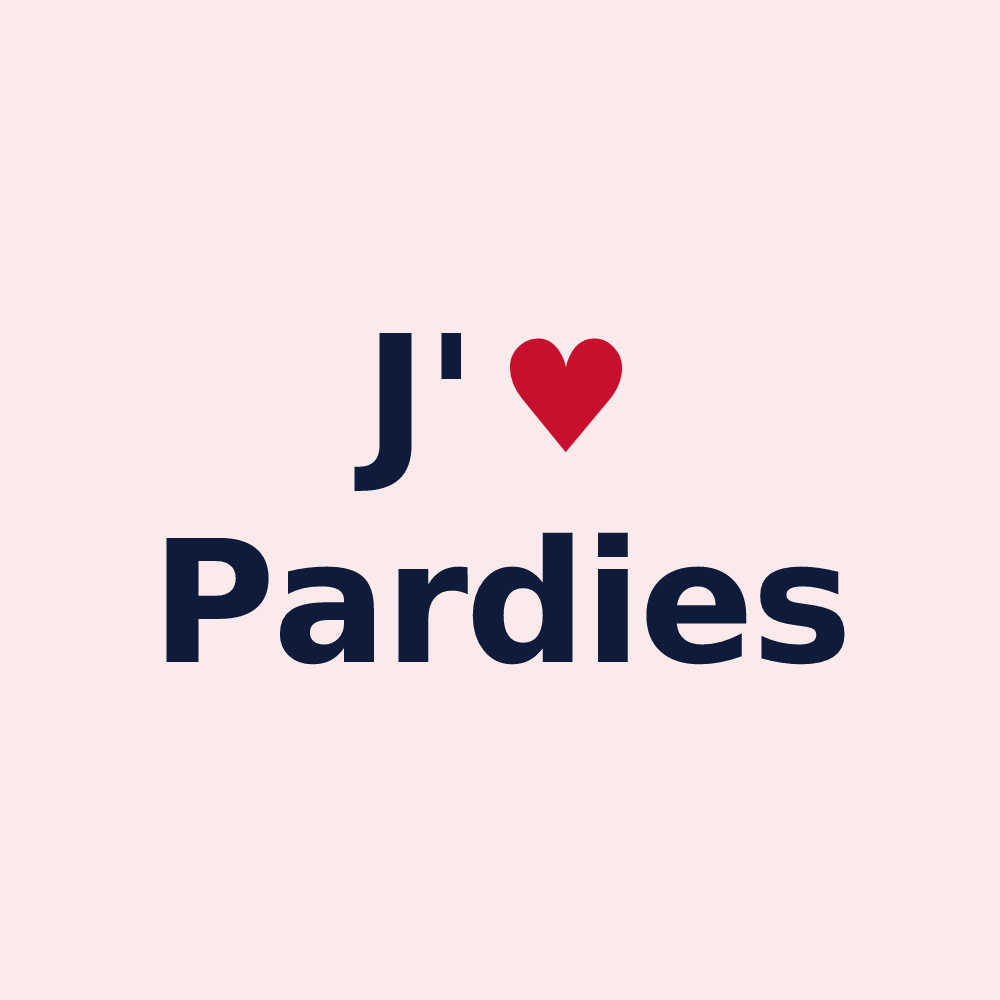Magnet personnalisé Pardies — design « J'aime Pardies » imprimé sur le magnet