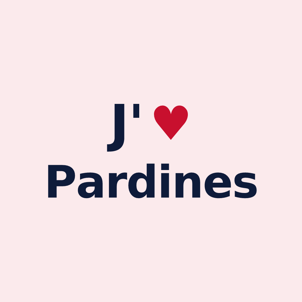 Magnet personnalisé Pardines — design J'aime Pardines