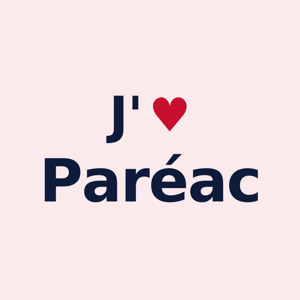 Magnet personnalisé Paréac — design J'aime Paréac