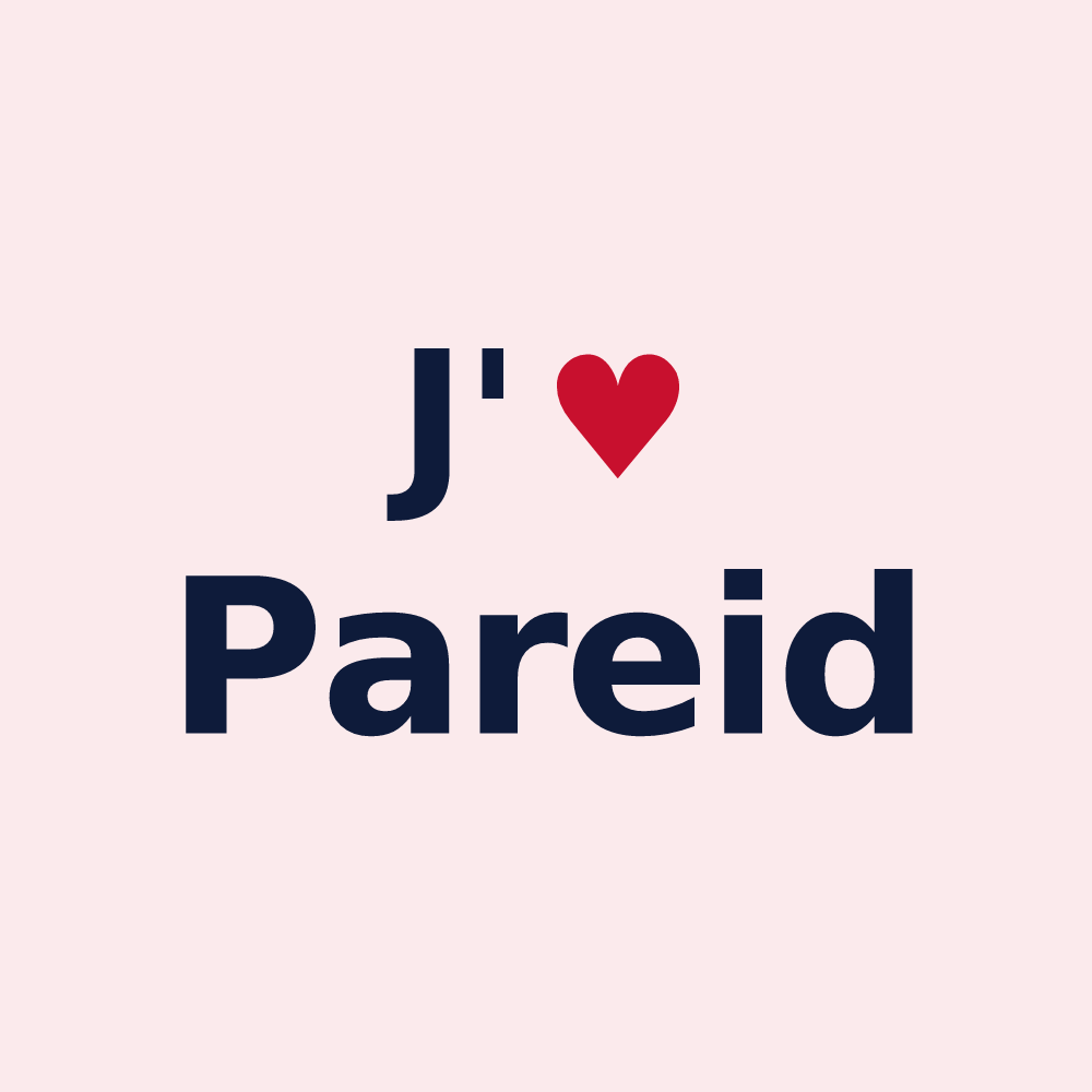 Magnet personnalisé Pareid — design J'aime Pareid