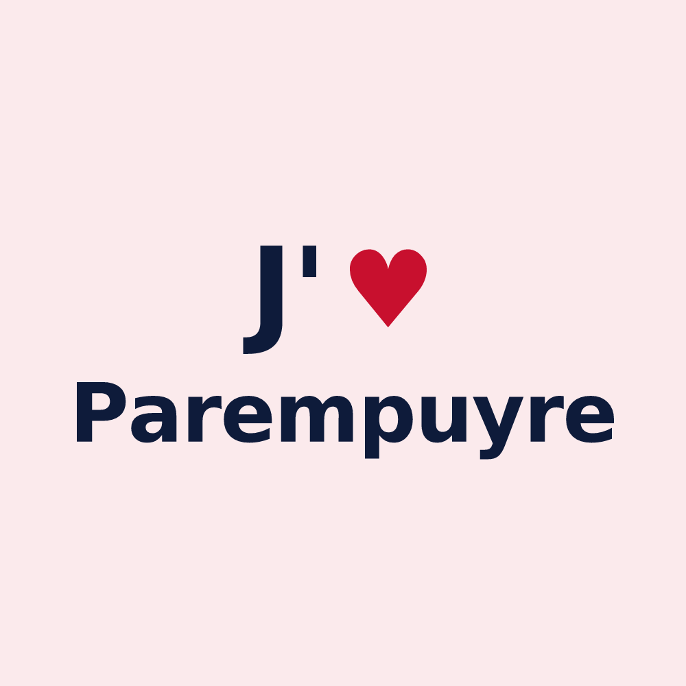 Magnet personnalisé Parempuyre — design J'aime Parempuyre