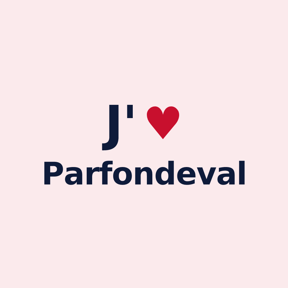 Magnet personnalisé Parfondeval — design J'aime Parfondeval
