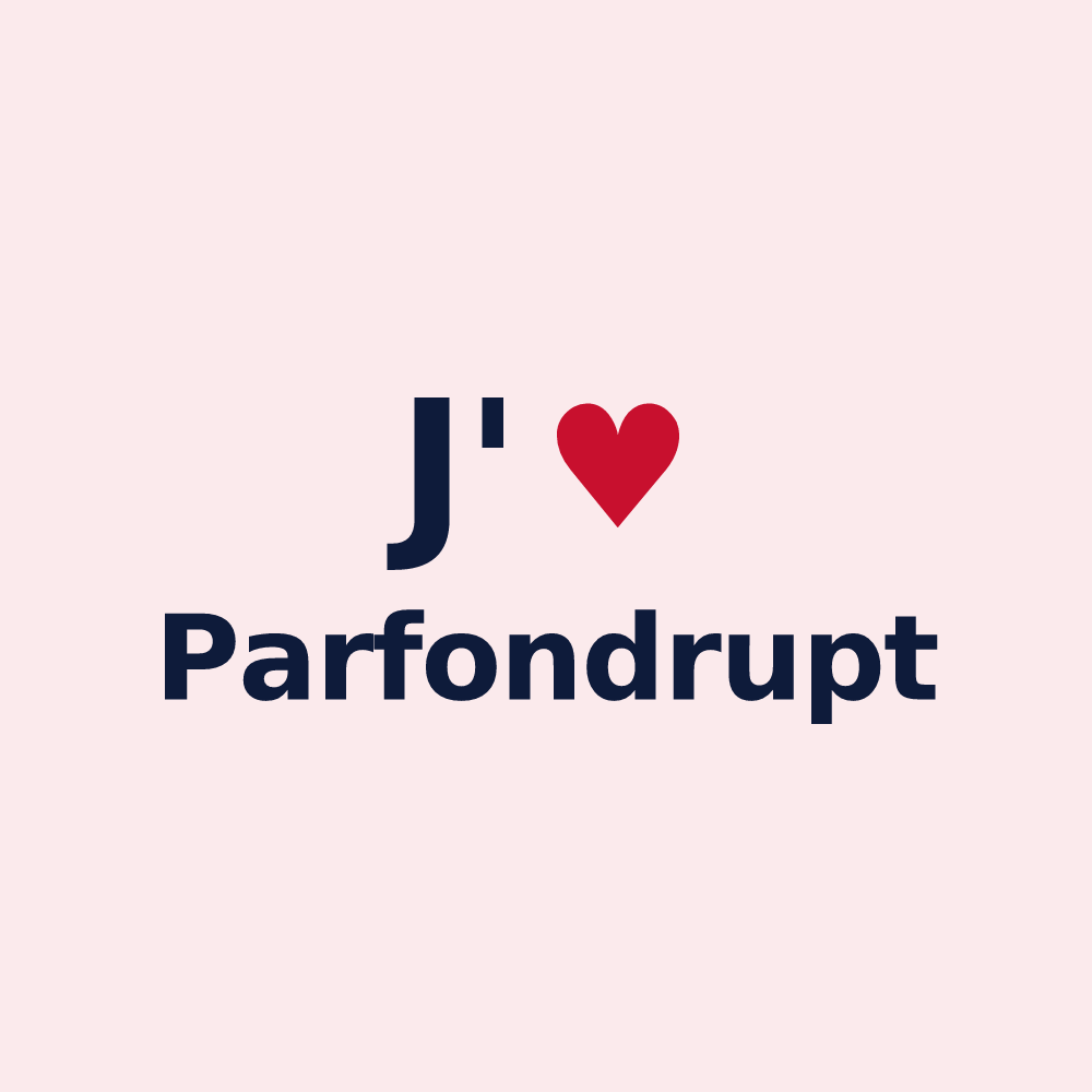 Magnet personnalisé Parfondrupt — design J'aime Parfondrupt