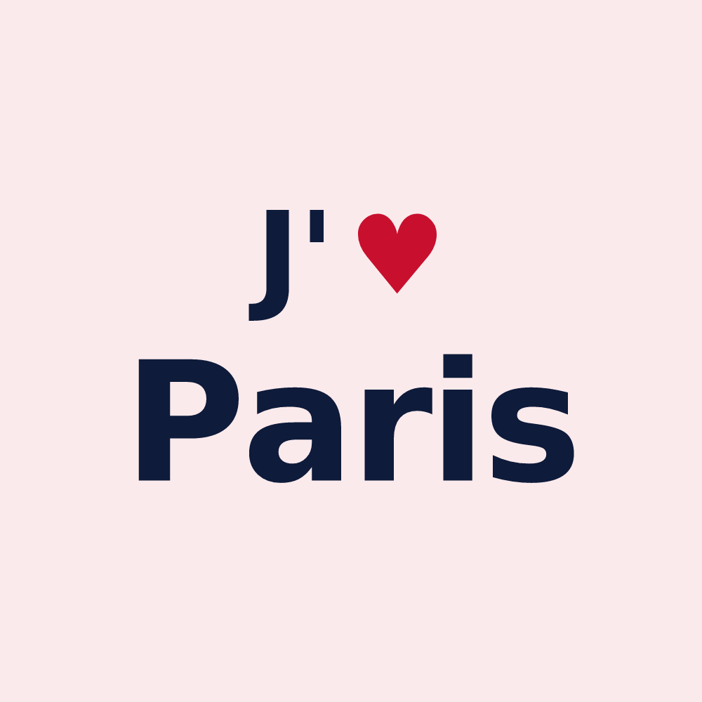 Magnet personnalisé — exemple J'aime Paris