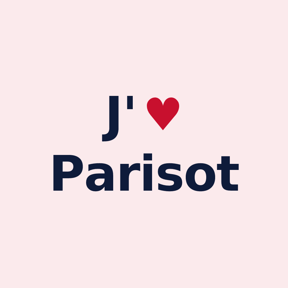 Magnet personnalisé Parisot — design J'aime Parisot