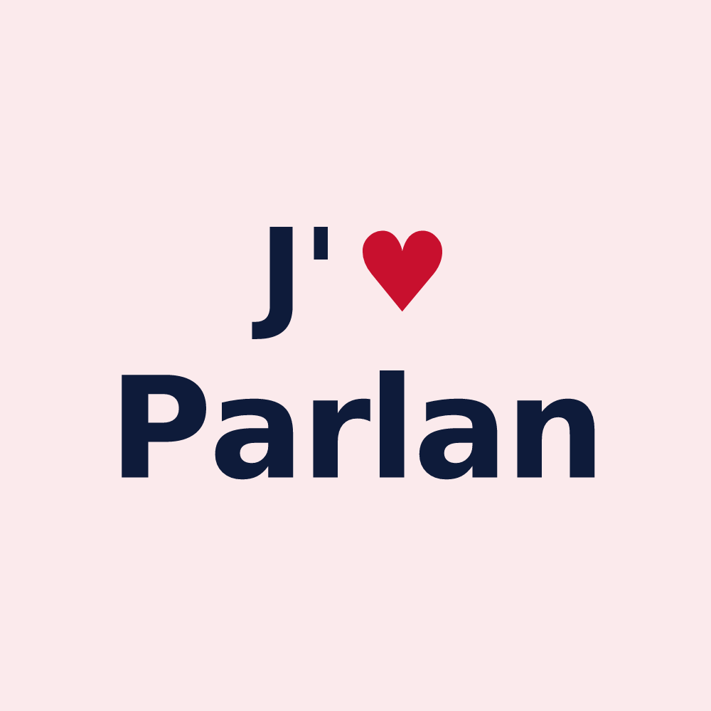 Magnet personnalisé Parlan — design J'aime Parlan