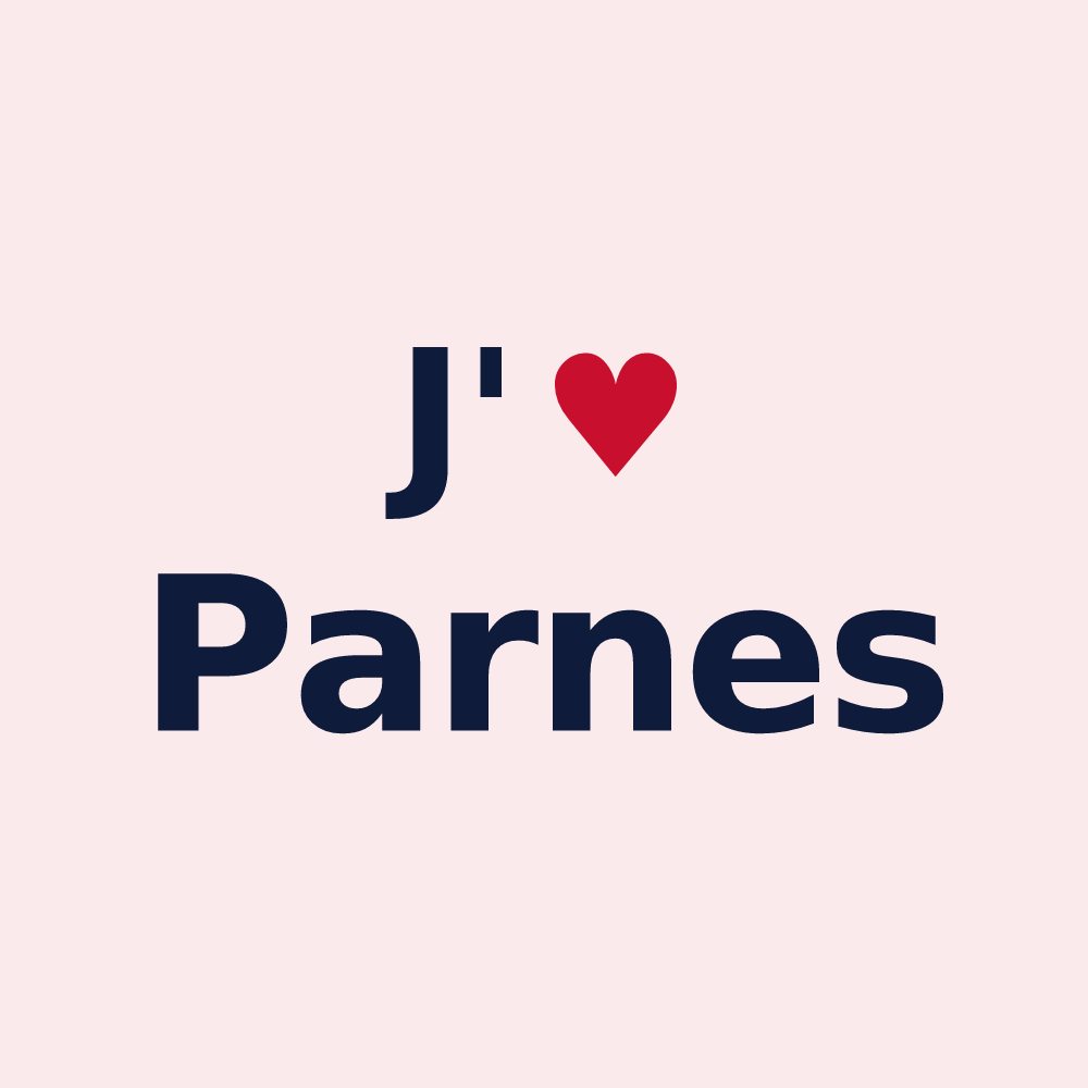 Magnet personnalisé Parnes — design J'aime Parnes