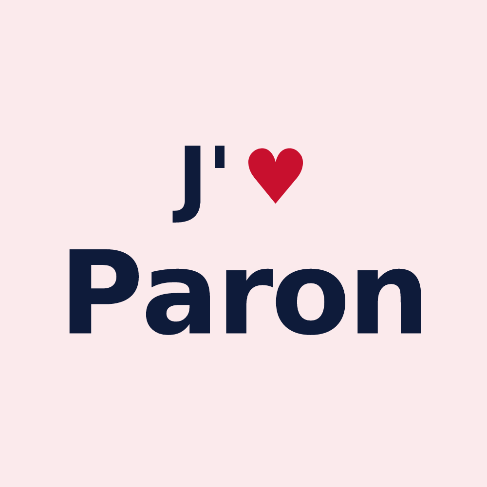 Magnet personnalisé Paron — design J'aime Paron