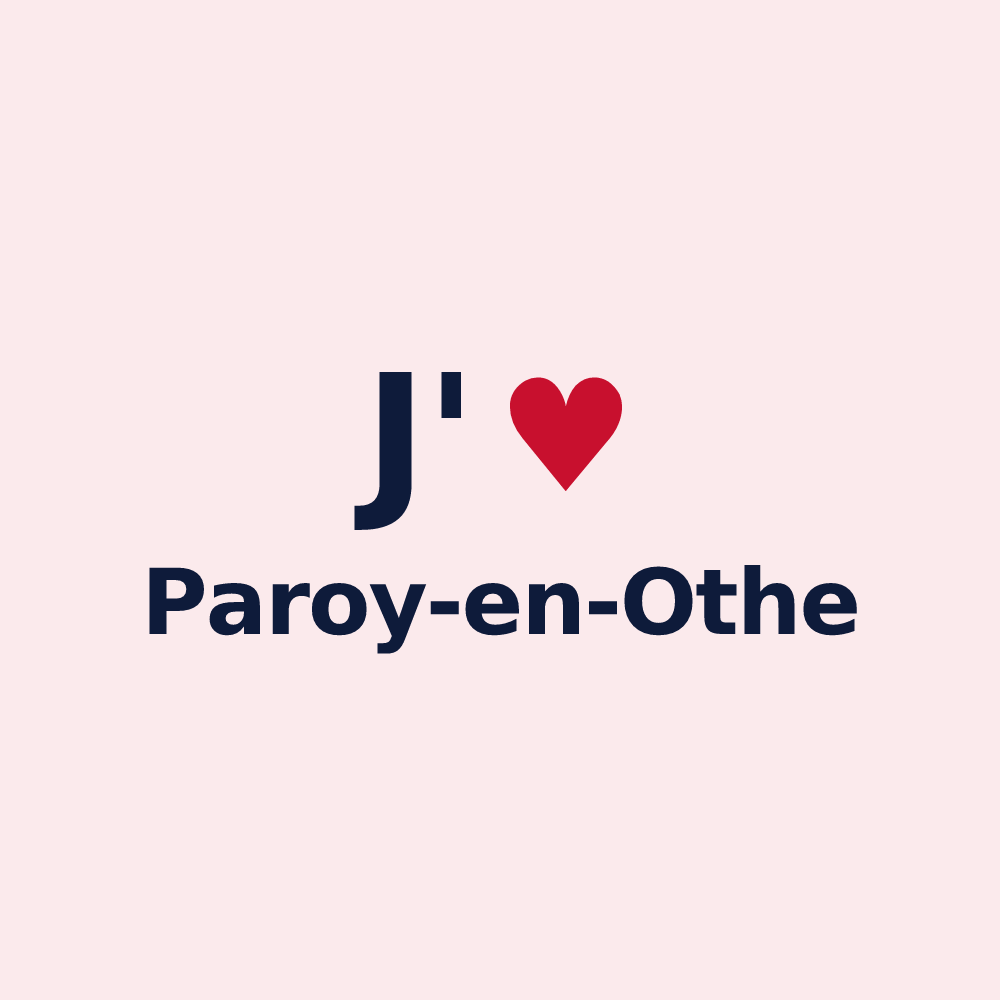 Magnet personnalisé Paroy-en-Othe — design J'aime Paroy-en-Othe
