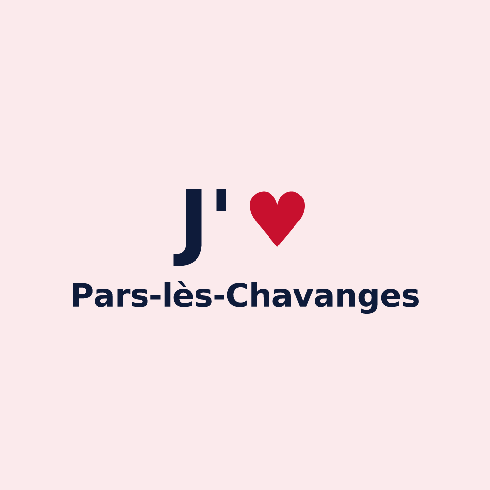 Magnet personnalisé Pars-lès-Chavanges — design J'aime Pars-lès-Chavanges