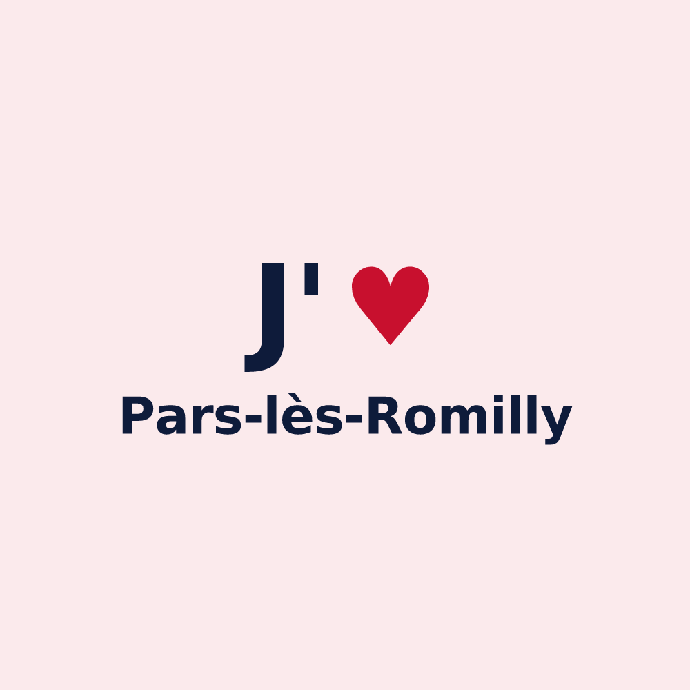 Magnet personnalisé Pars-lès-Romilly — design J'aime Pars-lès-Romilly