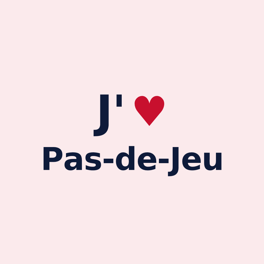 Magnet personnalisé Pas-de-Jeu — design « J'aime Pas-de-Jeu » imprimé sur le magnet