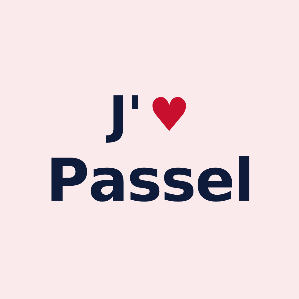 Magnet personnalisé Passel — design J'aime Passel