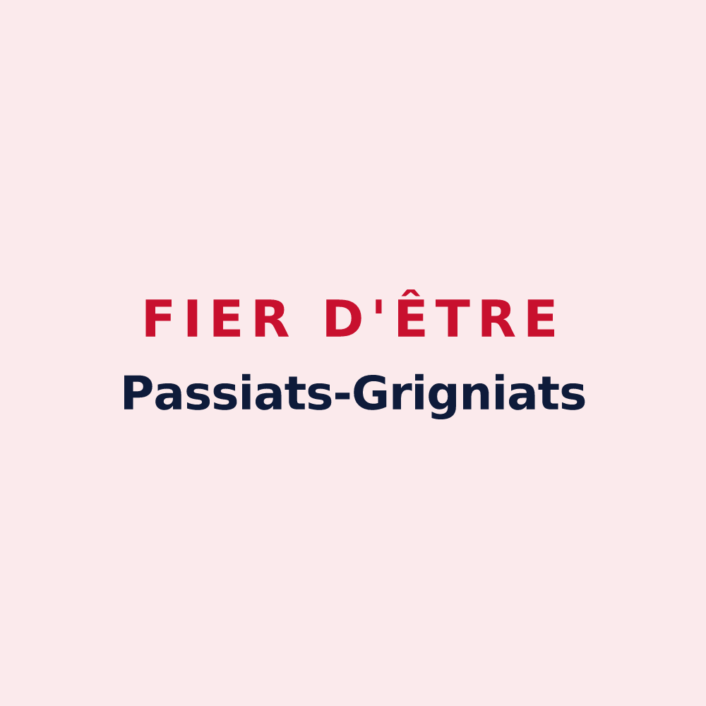 Magnet « Fier d'être Passiats-Grigniats » — design pour Passy-Grigny
