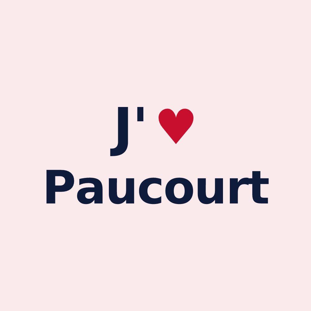 Magnet personnalisé Paucourt — design J'aime Paucourt