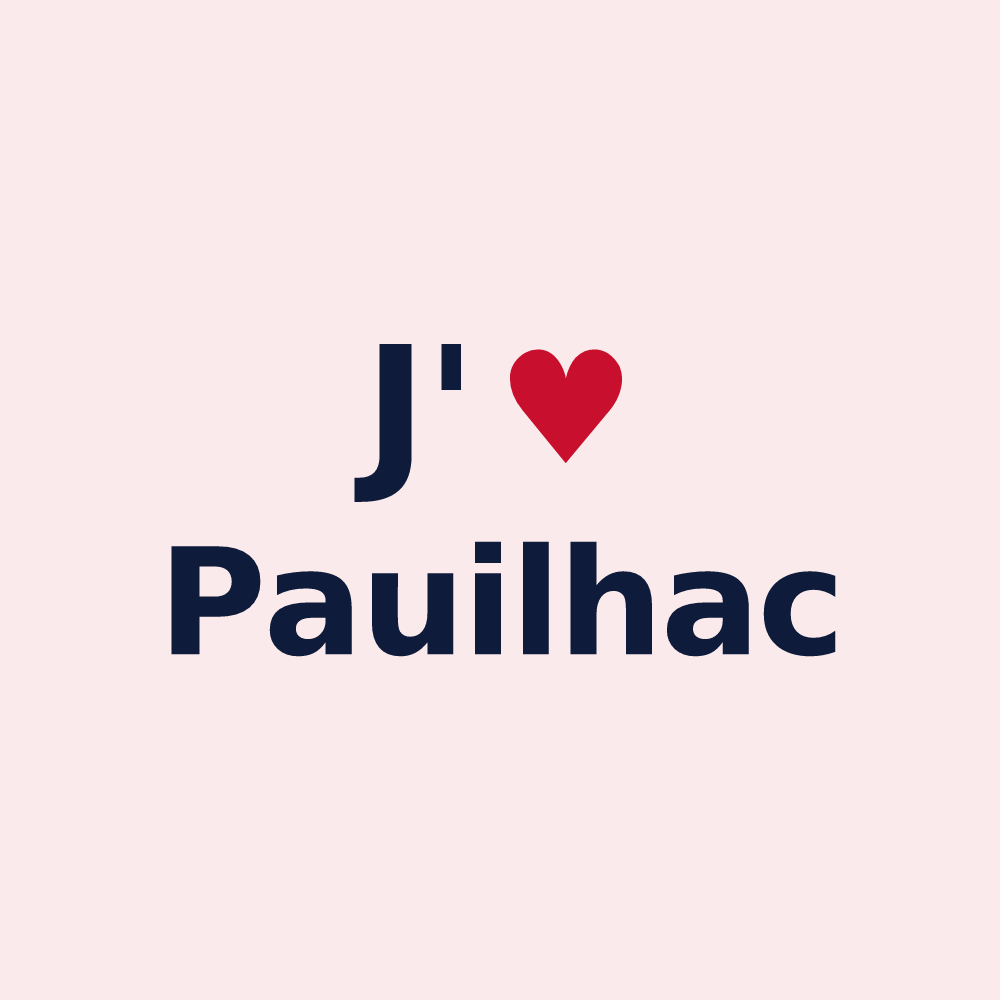 Magnet personnalisé Pauilhac — design J'aime Pauilhac