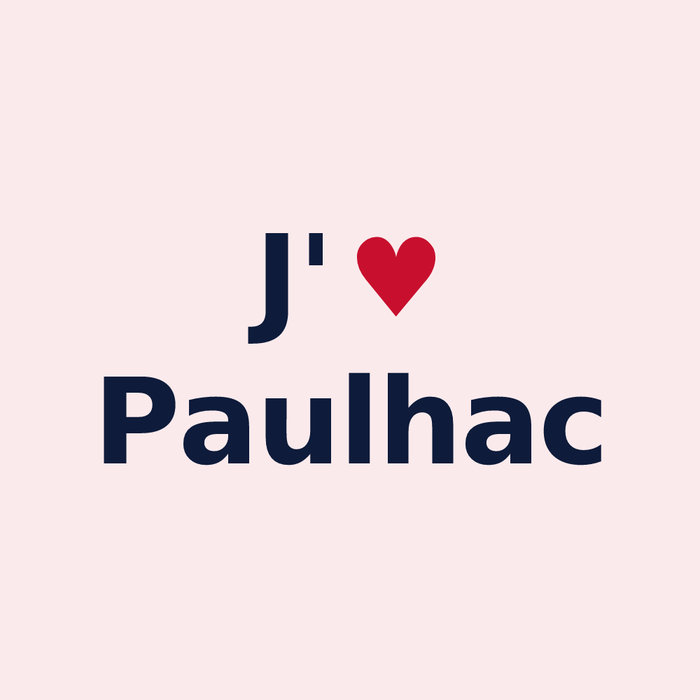 Magnet personnalisé Paulhac — design J'aime Paulhac