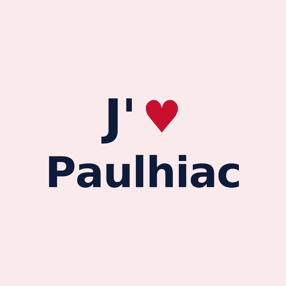 Magnet personnalisé Paulhiac — design J'aime Paulhiac