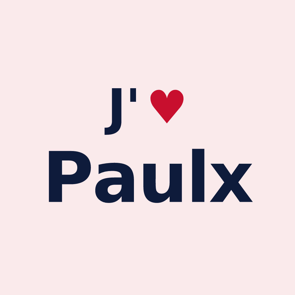Magnet personnalisé Paulx — design J'aime Paulx