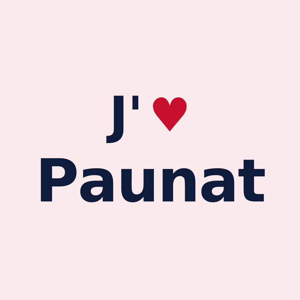 Magnet personnalisé Paunat — design J'aime Paunat