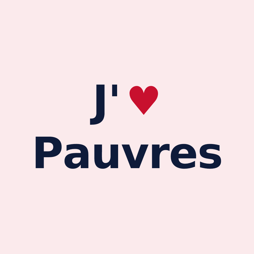 Magnet personnalisé Pauvres — design « J'aime Pauvres » imprimé sur le magnet