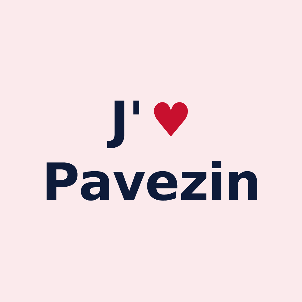 Magnet personnalisé Pavezin — design J'aime Pavezin