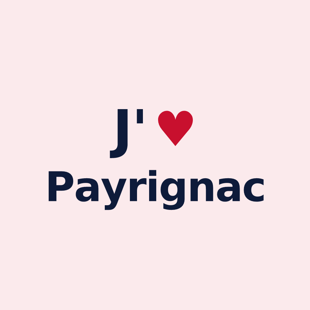 Magnet personnalisé Payrignac — design J'aime Payrignac