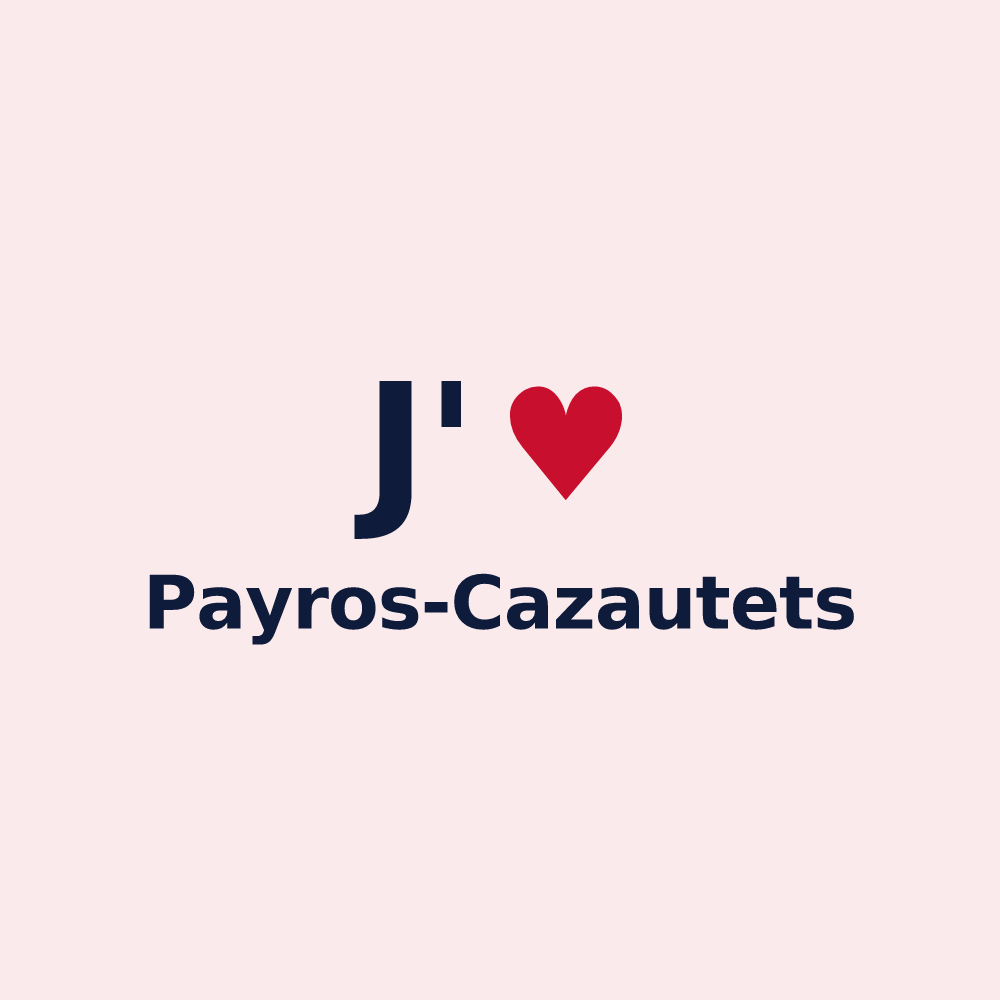 Magnet personnalisé Payros-Cazautets — design J'aime Payros-Cazautets