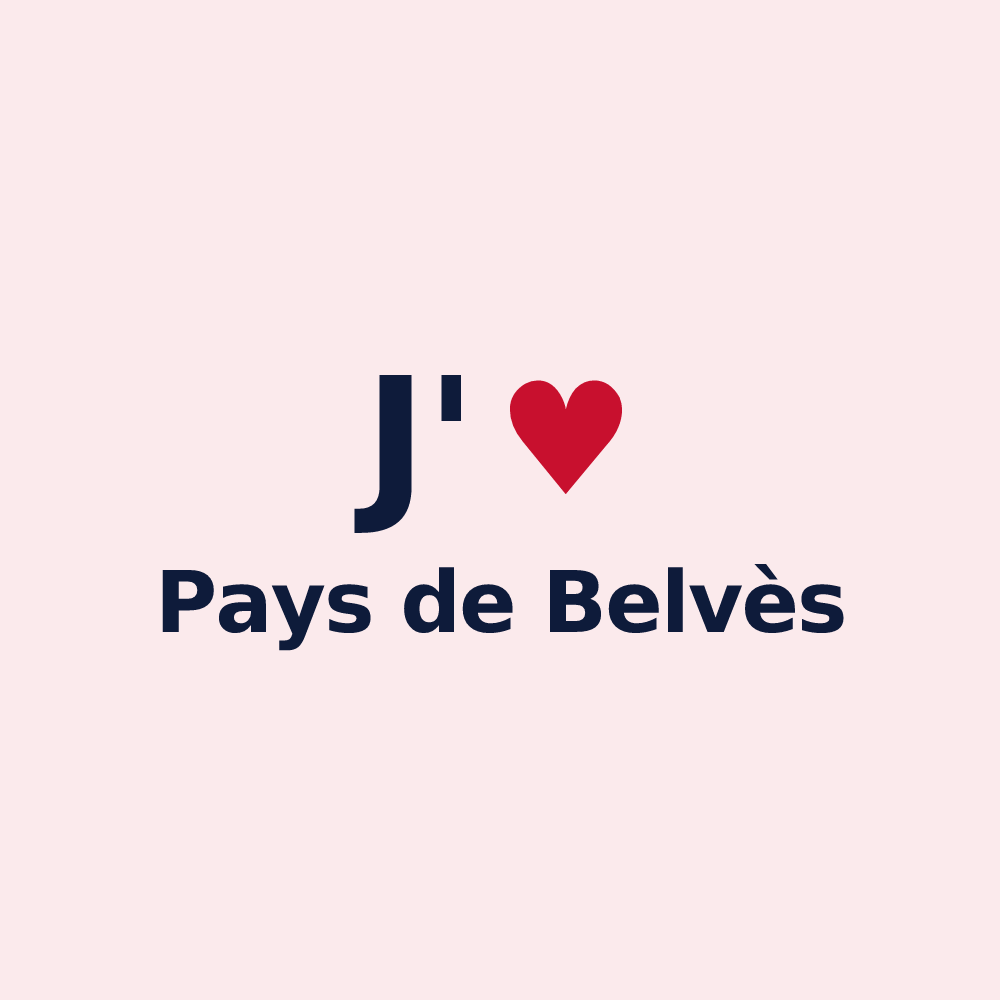Magnet personnalisé Pays de Belvès — design J'aime Pays de Belvès