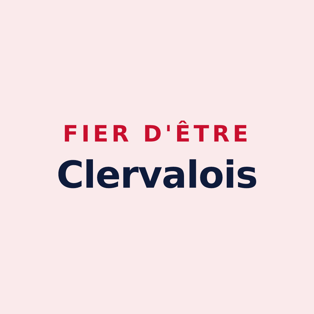 Magnet « Fier d'être Clervalois » — design pour Pays-de-Clerval