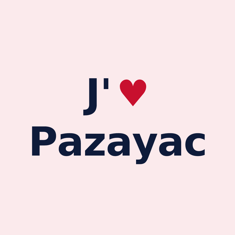 Magnet personnalisé Pazayac — design J'aime Pazayac