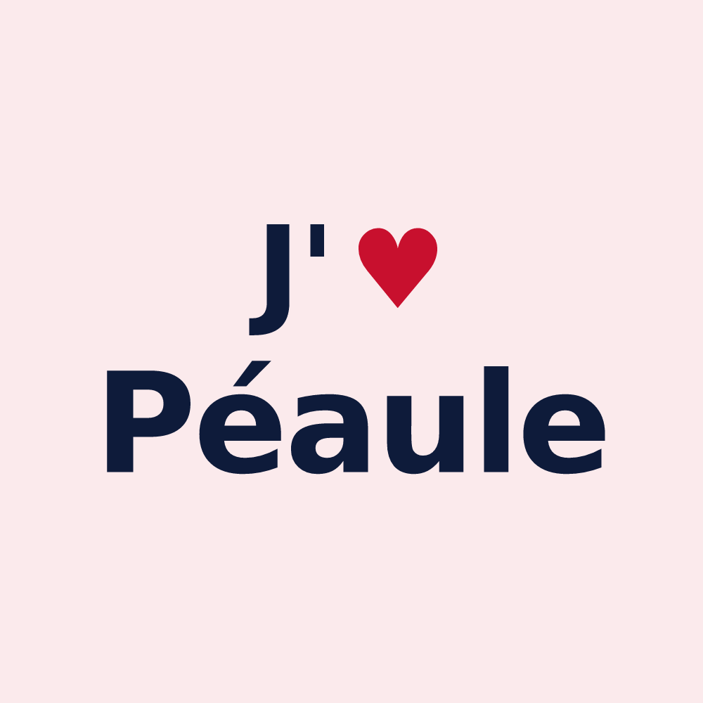 Magnet personnalisé Péaule — design J'aime Péaule