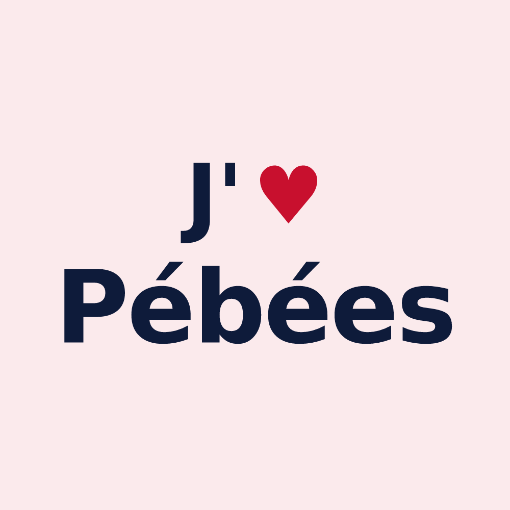 Magnet personnalisé Pébées — design J'aime Pébées