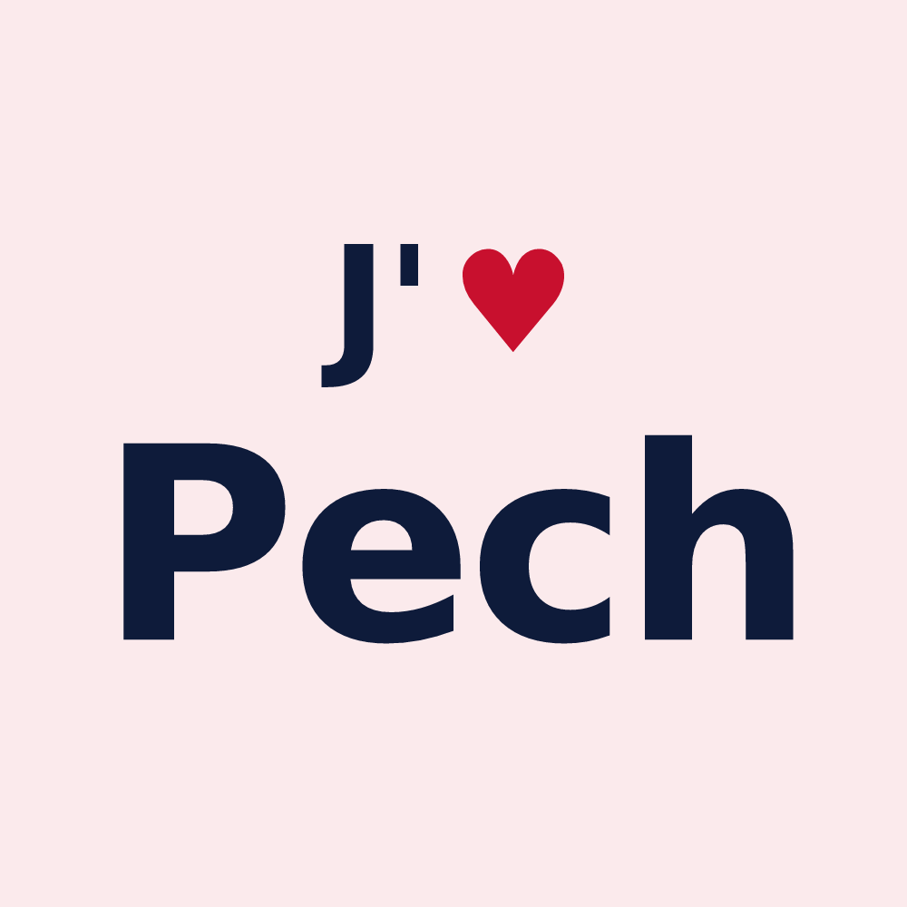 Magnet personnalisé Pech — design J'aime Pech