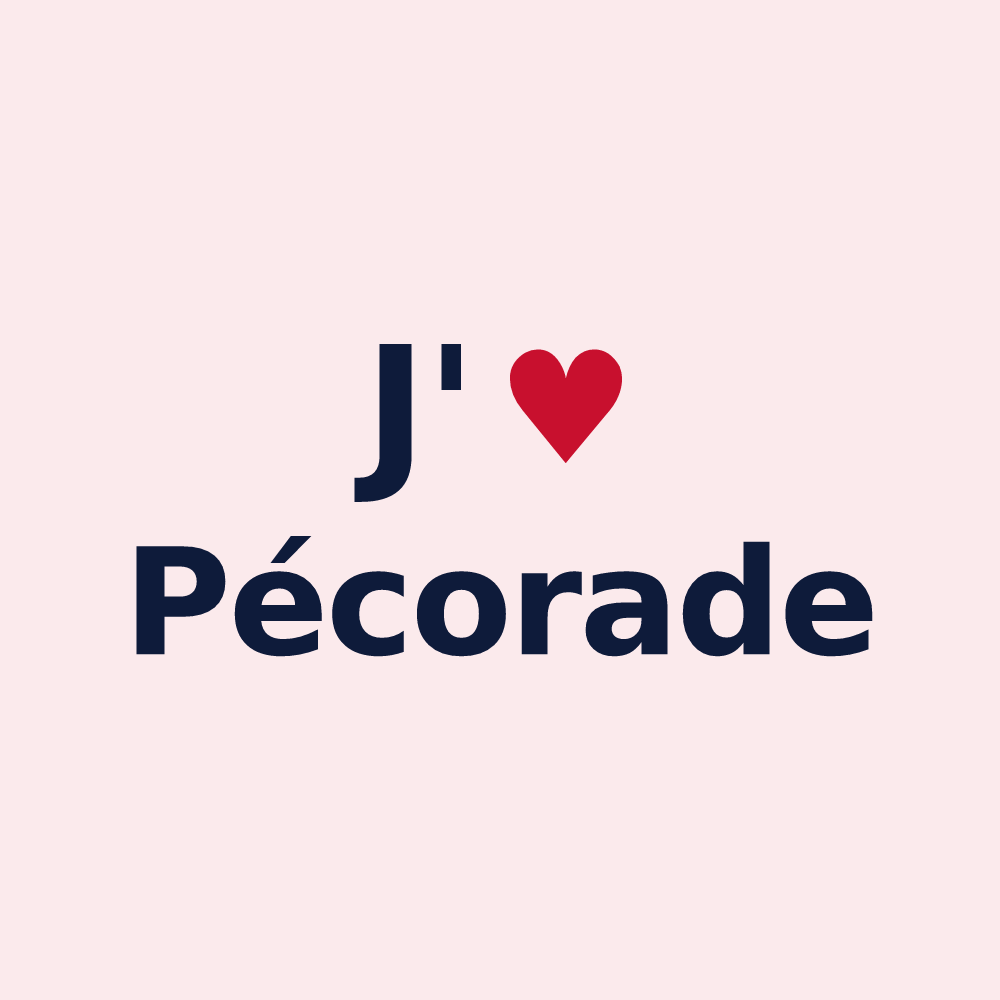 Magnet personnalisé Pécorade — design J'aime Pécorade