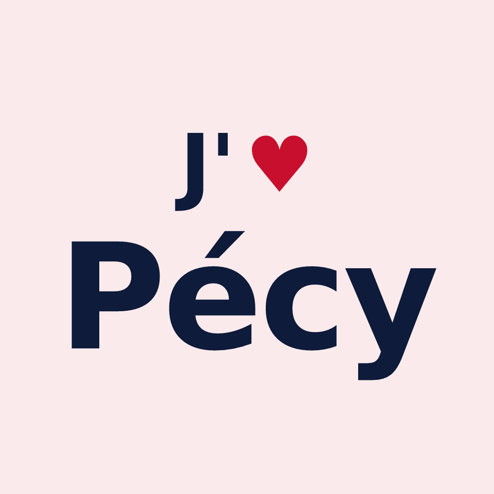 Magnet personnalisé Pécy — design J'aime Pécy