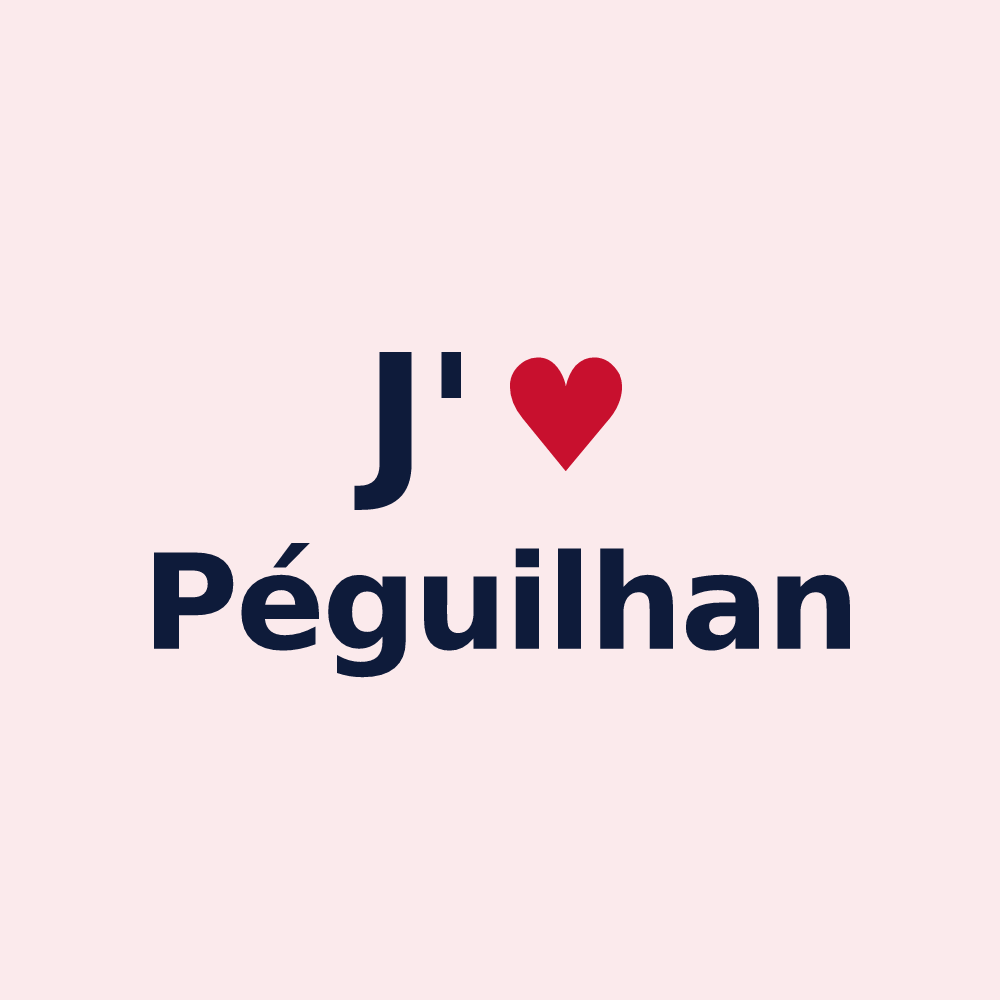 Magnet personnalisé Péguilhan — design J'aime Péguilhan