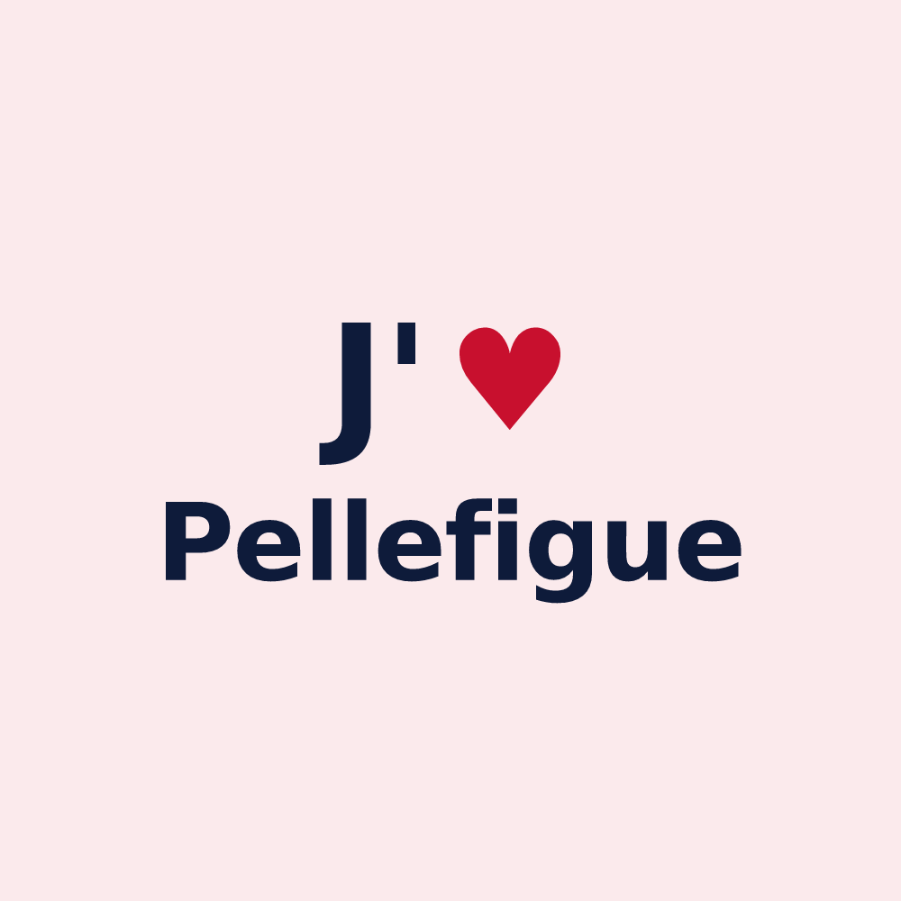 Magnet personnalisé Pellefigue — design J'aime Pellefigue