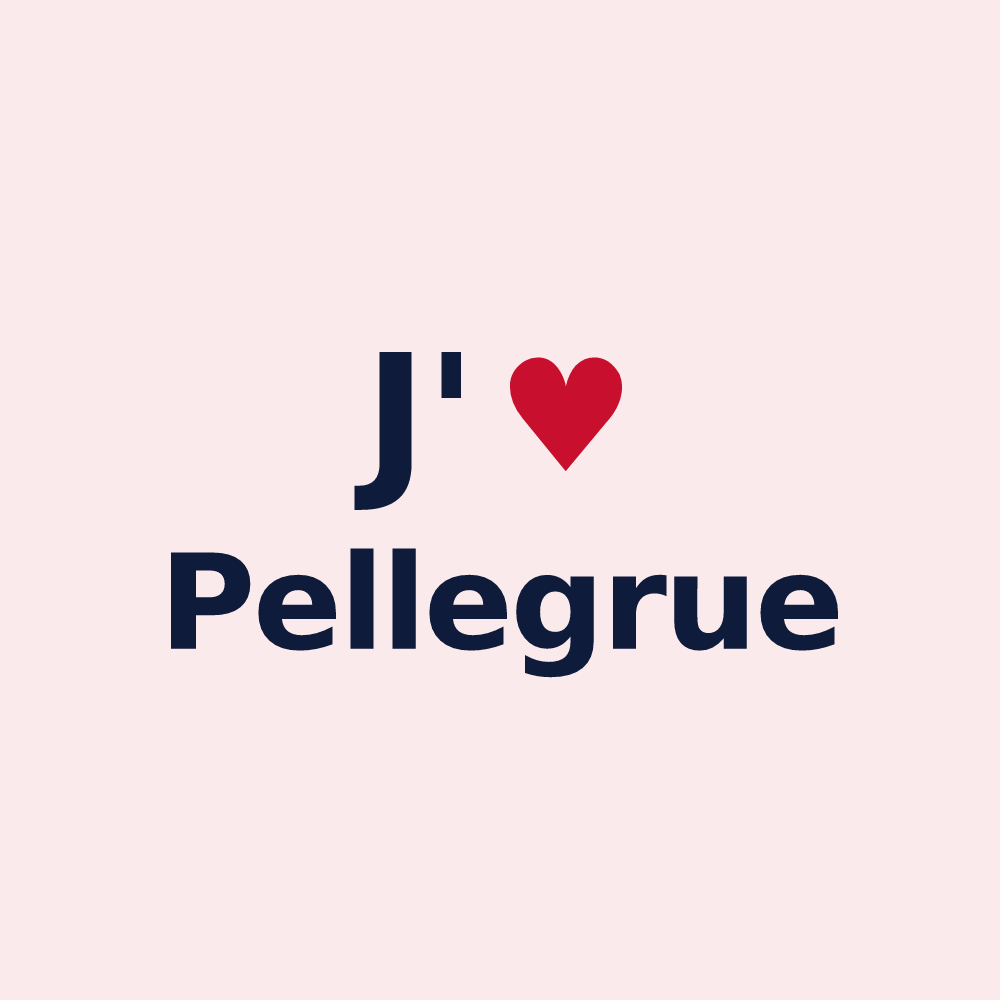 Magnet personnalisé Pellegrue — design J'aime Pellegrue