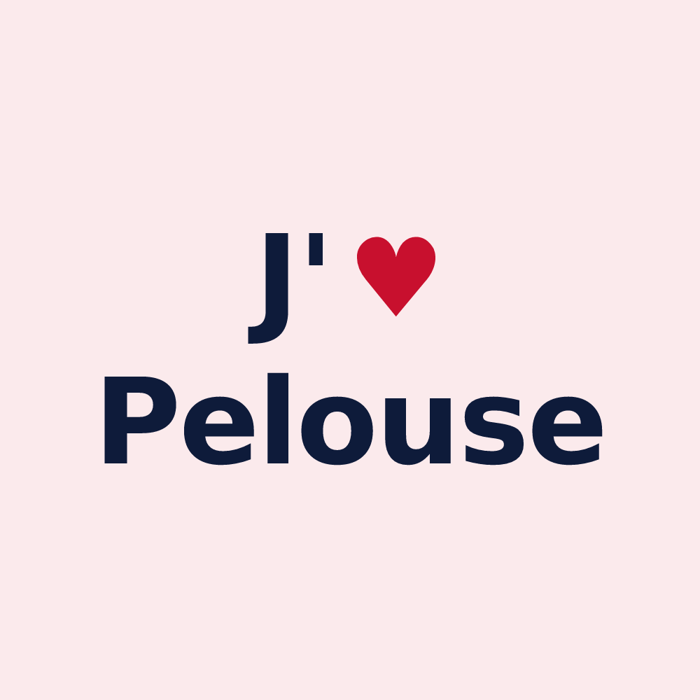 Magnet personnalisé Pelouse — design J'aime Pelouse