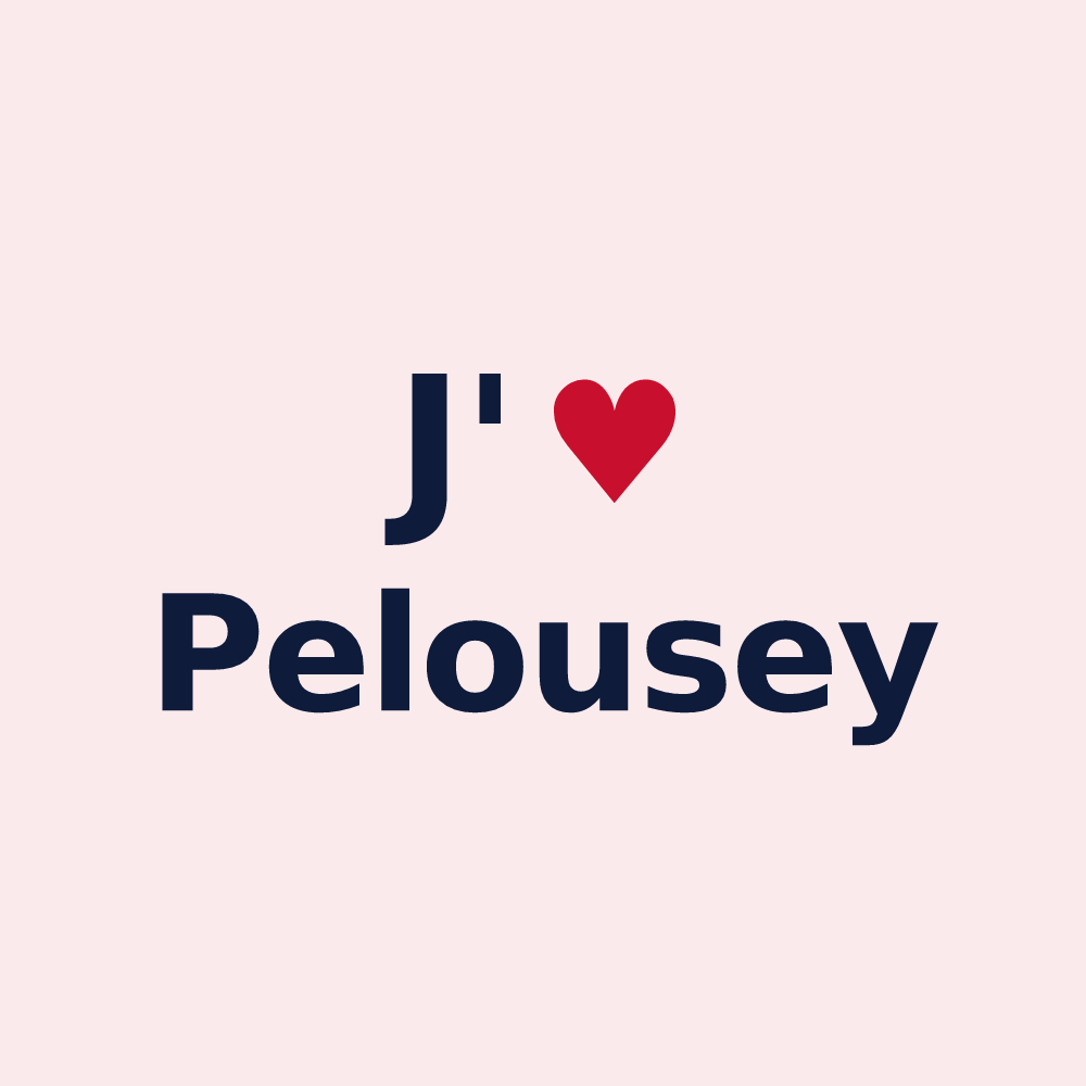 Magnet personnalisé Pelousey — design J'aime Pelousey