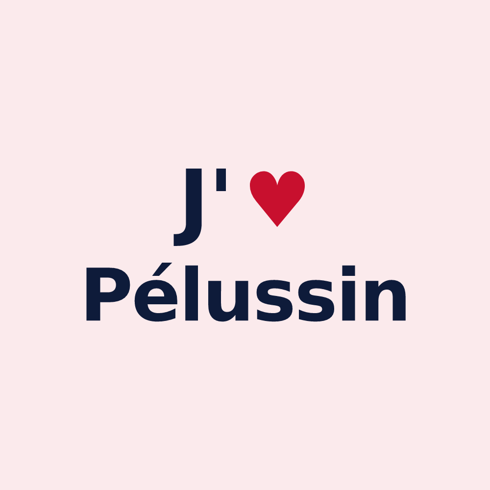 Magnet personnalisé Pélussin — design J'aime Pélussin